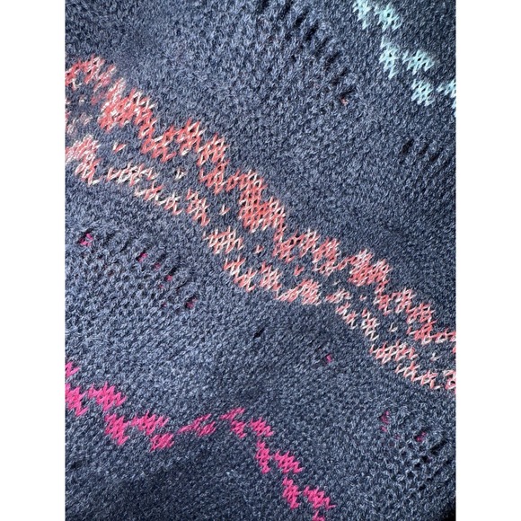 Free People Women's Knit Keyhole Cut Out Back Shark Bite Hem Sweater Size M - Picture 4 of 4